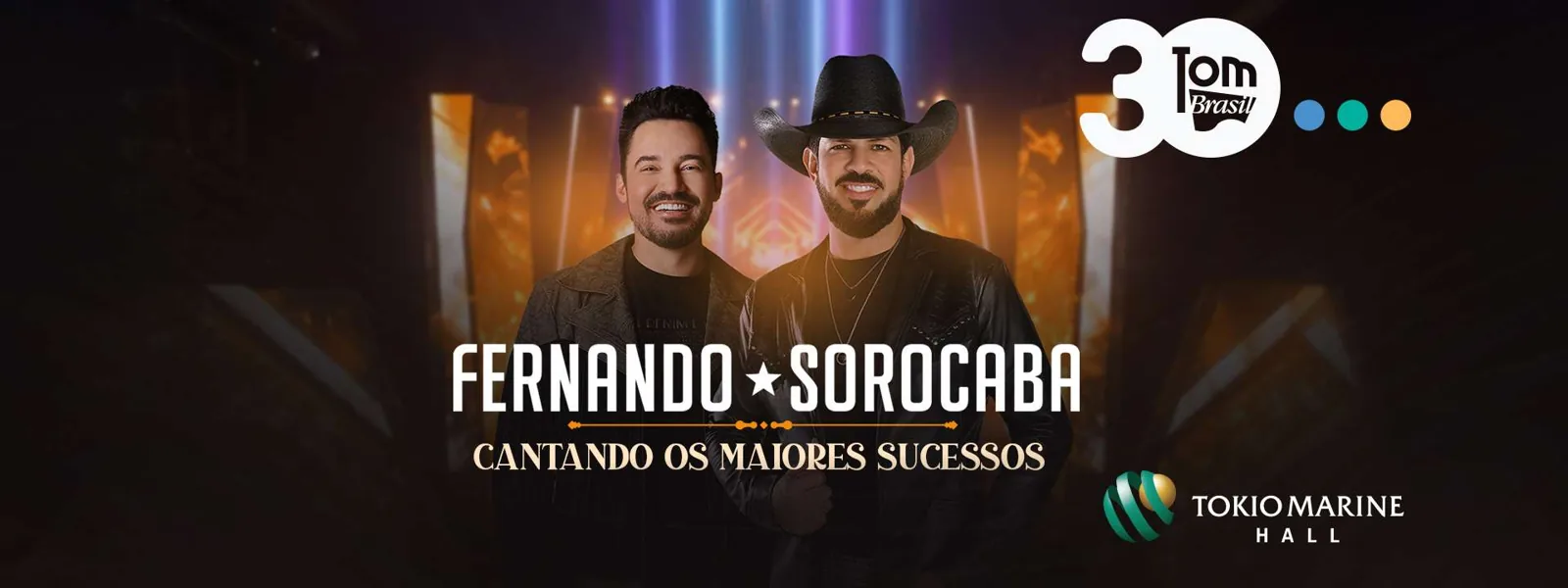 Dupla sertaneja Fernando e Sorocaba em show em São Paulo.