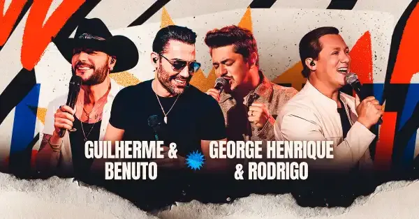Guilherme & Benuto e George Henrique & Rodrigo posam juntos em São Paulo.