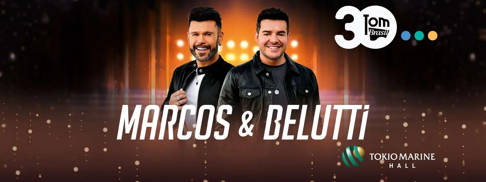 Marcos e Belutti posam para foto em São Paulo.