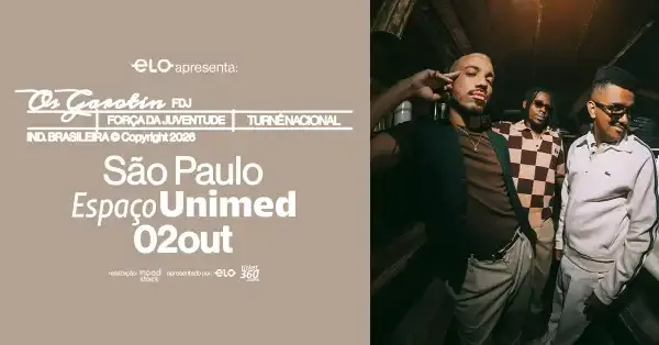 Os Garotin em show na turnê Força da Juventude em São Paulo.
