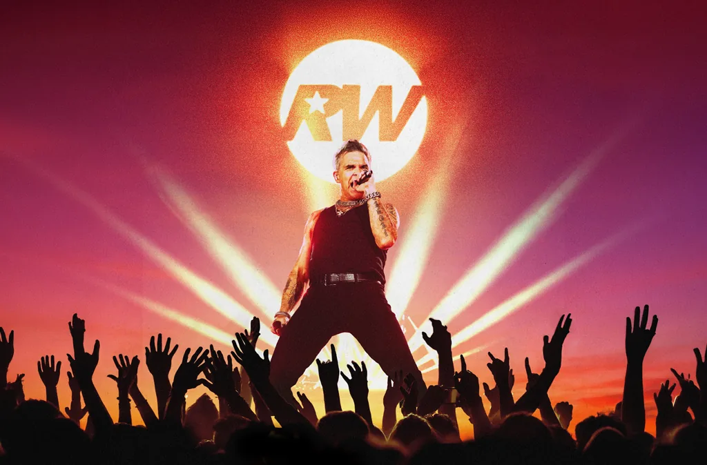 Robbie Williams em show em São Paulo.